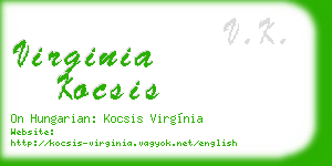 virginia kocsis business card