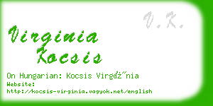 virginia kocsis business card